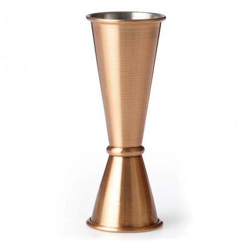Japanese Jigger, rolled edges - 30/60ml Copper plated