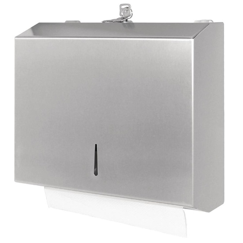 Jantex Stainless Steel Paper Towel Dispenser - Satin Finish