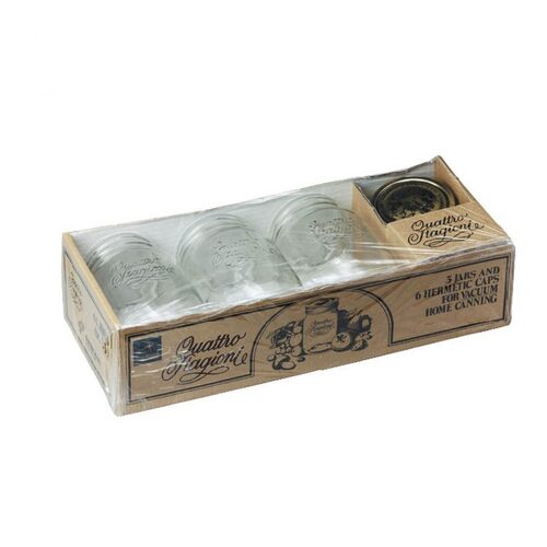 Bormioli Rocco Quattro Stagioni-Jar 4Pc W/Lids 90Mm 0.5Lt