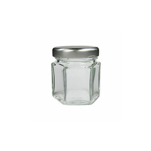 Glass Jar With Silver Lid 55ml