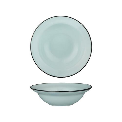 Luzerne Tintin 220mm Blue/Black Round Deep Plate/Bowl