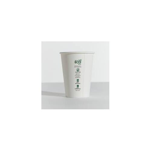 Pinnacle 12oz Truly Eco Single Wall White Coffee Cup Ctn1000
