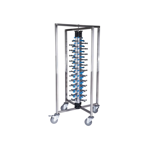 JIWINS Mobile Plate Stacking Trolley 48 Plates