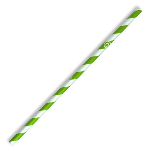 Green Stripe Biostraw 6mm x197mm 250sleeve