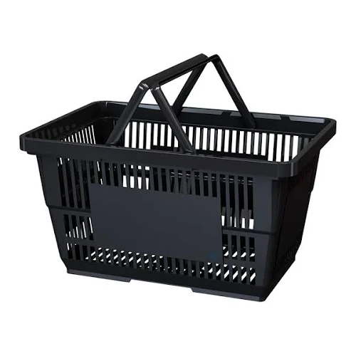 Black Handy Shopping Basket 43ltr