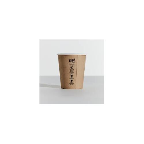 Pinnacle 8oz Single Wall Truly Eco Kraft Cup Ctn 1000