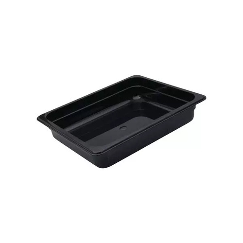 Black Polycarbonate Food Pan 1/2 150mm