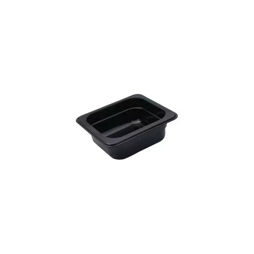 Black Polycarbonate Food Pan 1/6 150mm