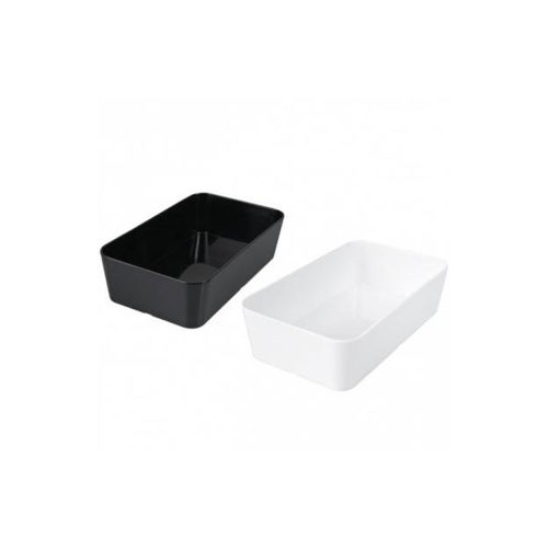 Ryner Melamine Black Rectangular Dish 250x150x70mm