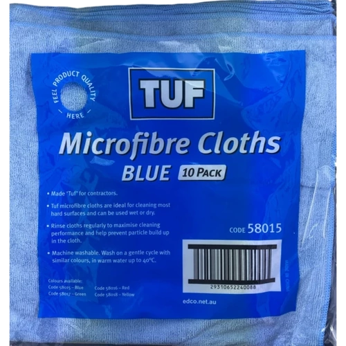 Tuf Microfibre Cloth Blue 10pk