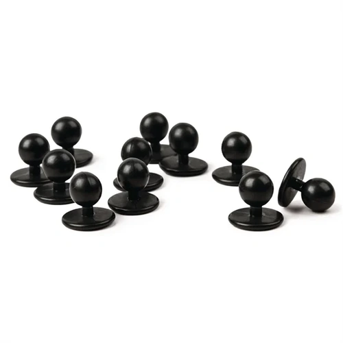 Whites Chef Button Black (12)