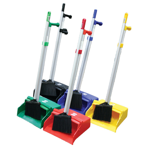 Edco Contractor Lobby Pan & Brush Set - Black