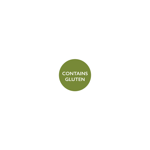 Food Advisory Label - Contains Gluten, 25mm circle, 1000 roll