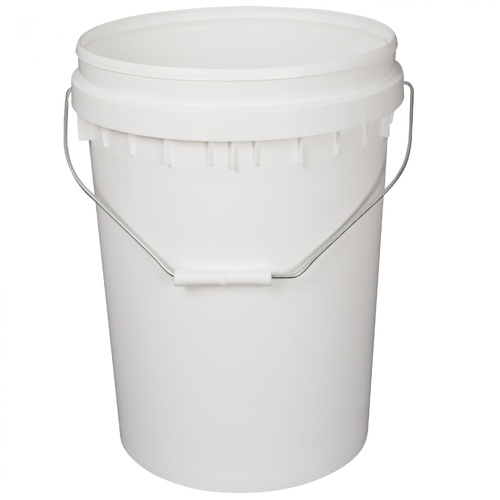 20L White Round Pail With Lid
