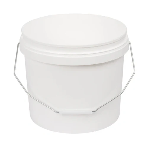 10L White Round Pail & Lid