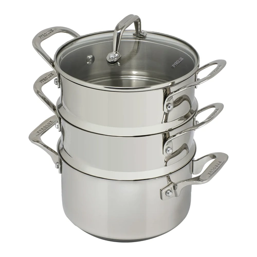 Pyrolux Pyrosteel 3 tier steamer set 24cm