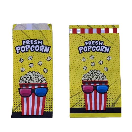 Popcorn Bags 100Pk (21cm (h) x 9cm (w) x 5cm)