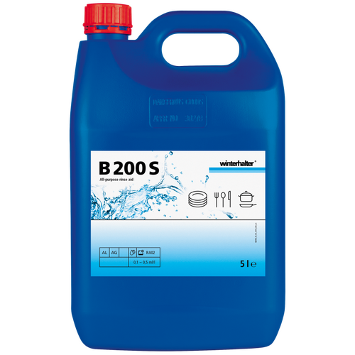 Winterhalter B200S Universal Liquid Glass & Dishwashing Rinse Aid 2x5 Litre