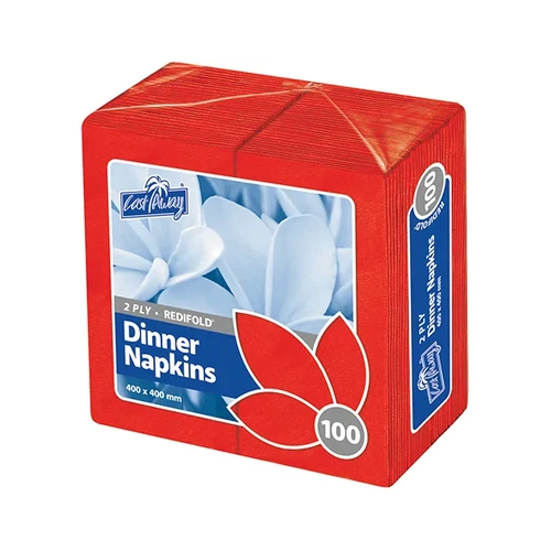 Dinner Napkin 2ply Redifold Red 1000ctn