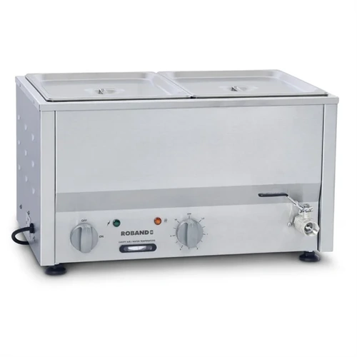 Roband Counter Top Bain-Marie c/w 2 x 1/2 size 100mm pan & Lid