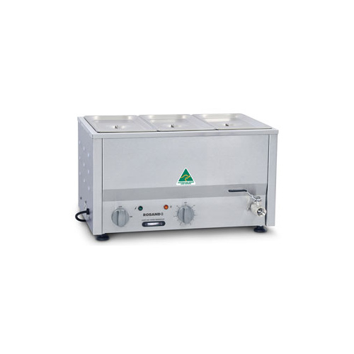 Roband Counter Top Bain-Marie BM2B c/w 3 x 1/3 size 100mm pan & Lid