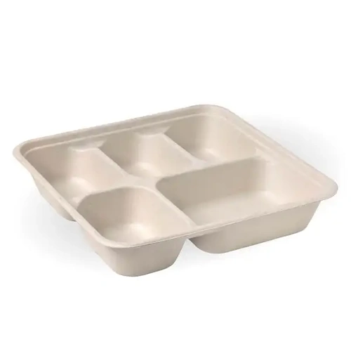Biopak 5 Compartment Large Plant Fibre Takeaway & Lid (each)