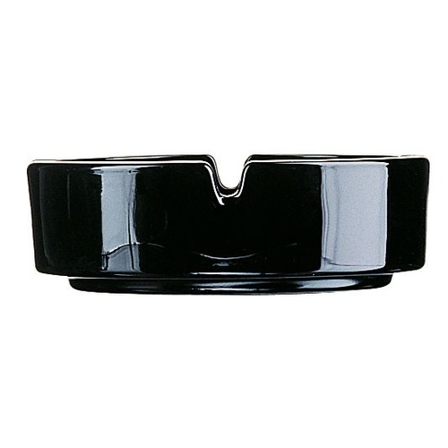 Ashtray Stackable Glass Black 107mm