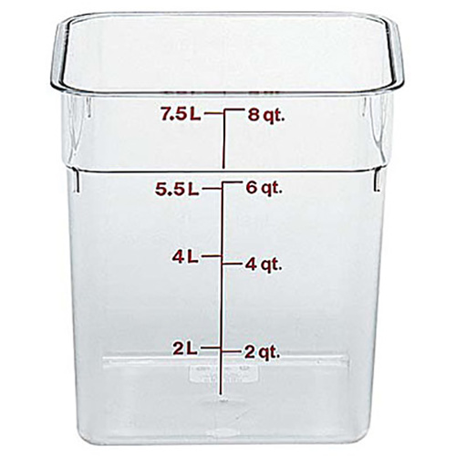 CAMBRO Camwear Storage Container 7.6L Clear