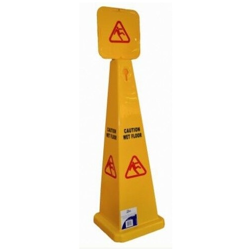 Edco Large Pyramid Caution Wet Floor Sign