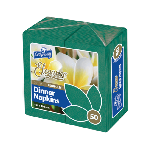Elegance Dinner Napkin Redifold 50pk Pine Green