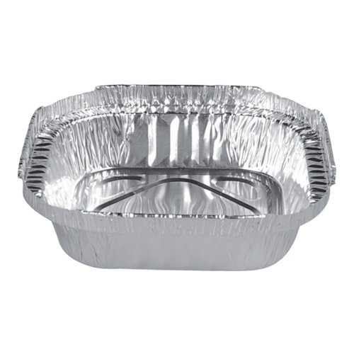 Foil Square Container shallow 255ml Sleeve 125