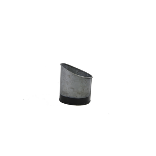 Coney Island Galvanised Pot Slant Dipped Black