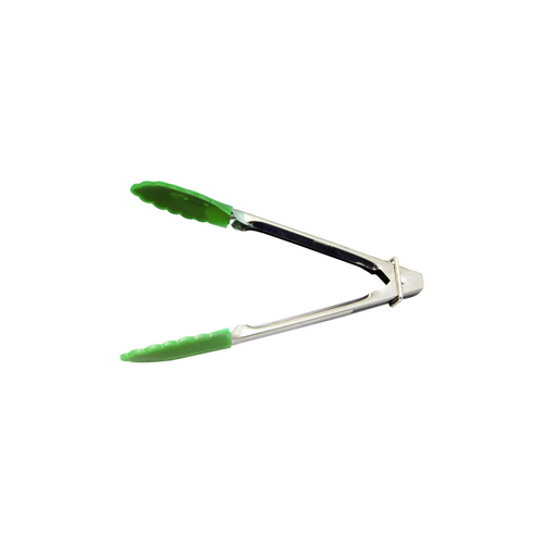 Chef Inox Tong Utility 180mm Silicone Head Green
