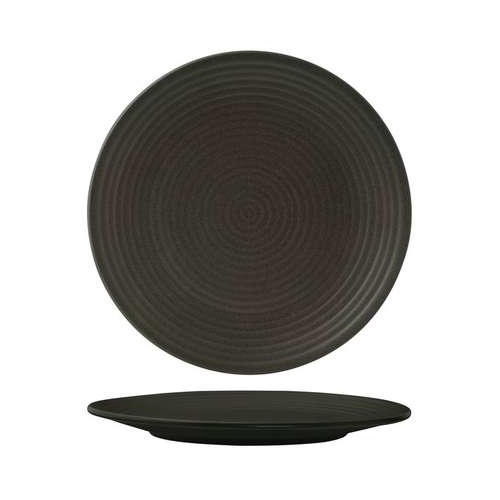 Zuma Charcoal Round Ribbed 265mm Plate