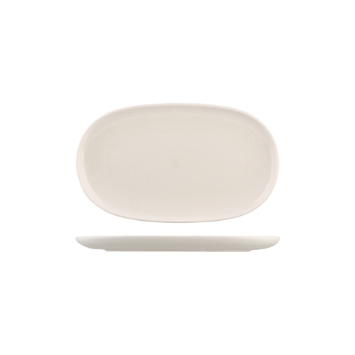 Moda Snow Porcelain Oval Coupe Plate 305mm
