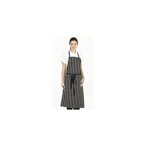 Bib Apron Black & White Stripe