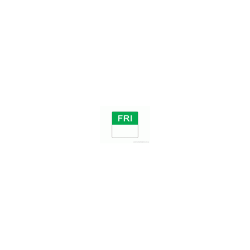 Friday - 35mm Square Removable label, Roll of 500