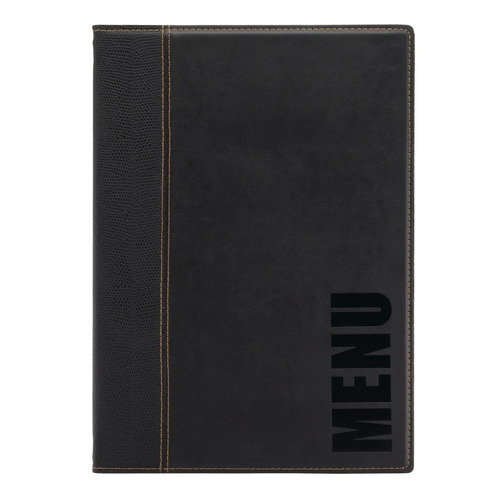 Securit Contemporary Menu Holder A4 Black