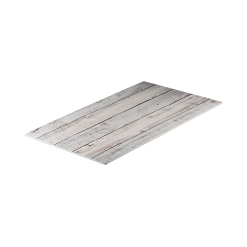 Flat Rectangular Platter - Whitewash 525x160mm