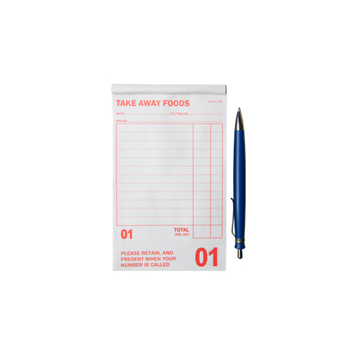 Single Copy Takeaway Docket Book Tear 100pk